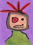 tv, television set, antenae, outer space, martian, whimsical, quirky comic, retro art