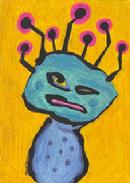 martian, outer space creature, alien, science fiction character, cartoon monster