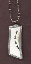 soldered jewelry made from broken china dinner plates