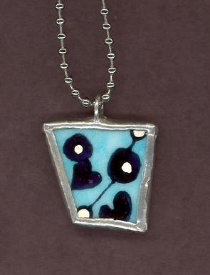 One of a kind unique painted hearts pendant