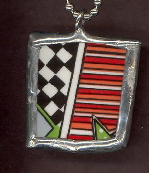race car flag, checkerboard, man jewels, masculine necklace