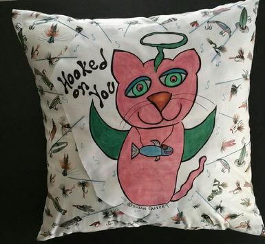 cat lover gifts, angel throw accent pillow, fishing supplies
